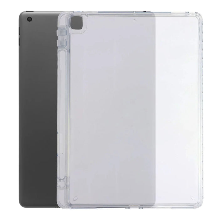 Tablet Case for iPad 10.2 (2021)  /  (2020)  /  (2019) Clear Crystal Cover with Pencil Slot Shockproof TPC + PC Shell - Transparent - 1
