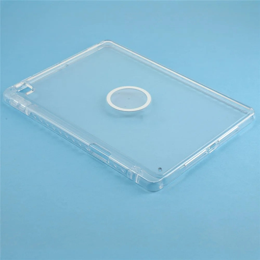 Tablet Case for iPad 10.2 (2021)  /  (2020)  /  (2019) Transparent Magnetic Cover with Pencil Slot Shockproof TPC + PC Shell - Transparent - 5