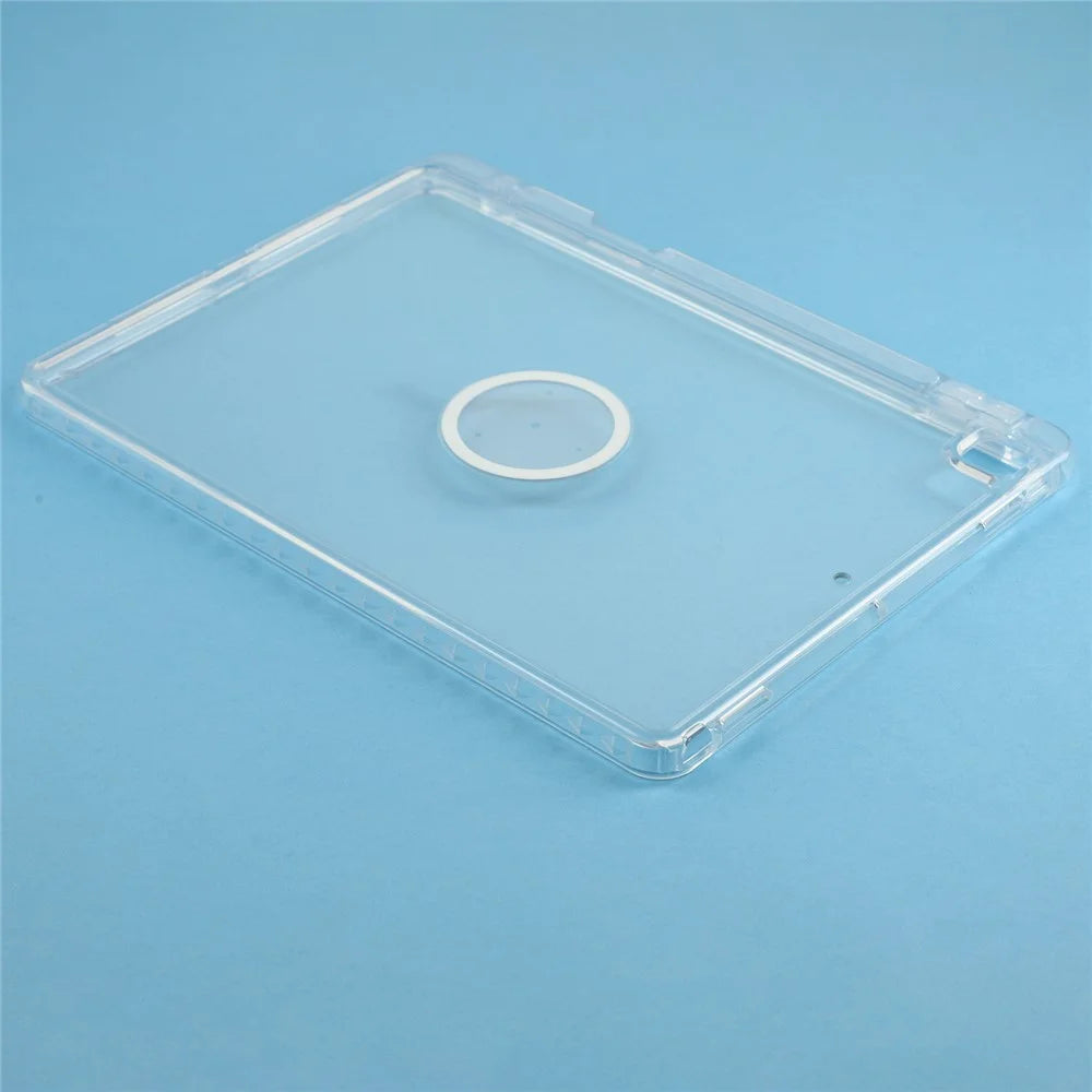 Tablet Case for iPad 10.2 (2021)  /  (2020)  /  (2019) Transparent Magnetic Cover with Pencil Slot Shockproof TPC + PC Shell - Transparent - 6