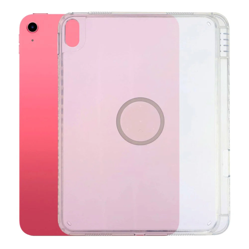 Tablet Case for iPad (2025)  /  iPad 10.9 (2022) Transparent Magnetic Cover with Pencil Slot Shockproof TPC + PC Shell - Transparent - 1
