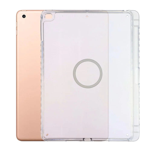 Tablet Case for iPad 9.7-inch (2018)  /  (2017)  / Pro 9.7 inch (2016)  /  Air 2 Transparent Magnetic Cover with Pencil Slot Shockproof TPC + PC Shell - Transparent - 1