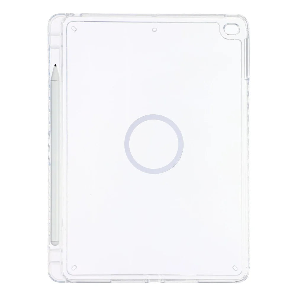 Tablet Case for iPad 9.7-inch (2018)  /  (2017)  / Pro 9.7 inch (2016)  /  Air 2 Transparent Magnetic Cover with Pencil Slot Shockproof TPC + PC Shell - Transparent - 3