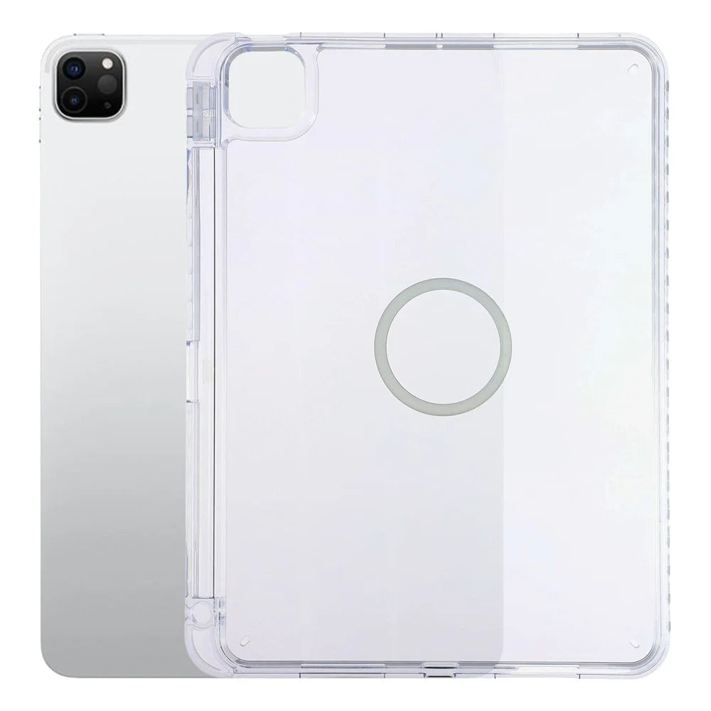 Tablet Case for iPad Pro 11 (2022)  /  (2021)  /  (2020)  /  Pro 11-inch (2018) Transparent Magnetic Cover with Pencil Slot Shockproof TPC + PC Shell - Transparent - 1