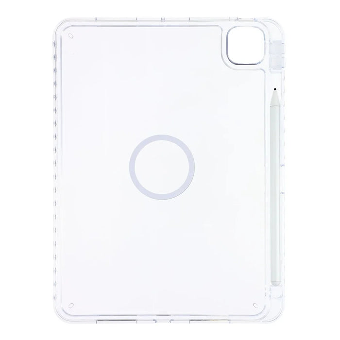 Tablet Case for iPad Pro 11 (2022)  /  (2021)  /  (2020)  /  Pro 11-inch (2018) Transparent Magnetic Cover with Pencil Slot Shockproof TPC + PC Shell - Transparent - 2