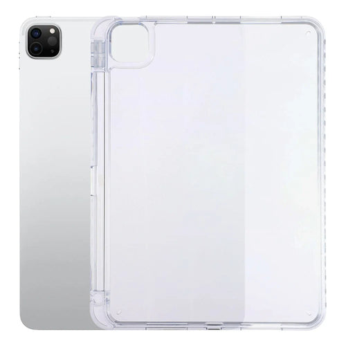 Tablet Case for iPad Air 13 (2025)  /  Pro 12.9 (2022)  /  Pro 12.9 (2021)  /  Pro 12.9 (2020)  /  Pro 12.9-inch (2018) Clear Crystal Cover with Pencil Slot Shockproof TPC + PC Shell - Transparent - 1