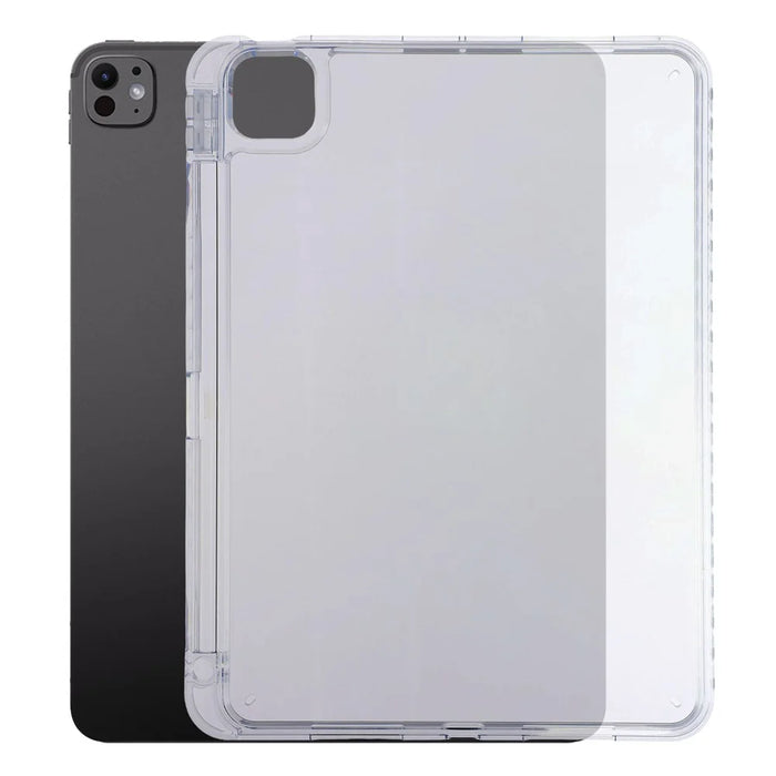 Tablet Case for iPad Pro 13 (2025)  /  (2024) Clear Crystal Cover with Pencil Slot Shockproof TPC + PC Shell - Transparent - 1