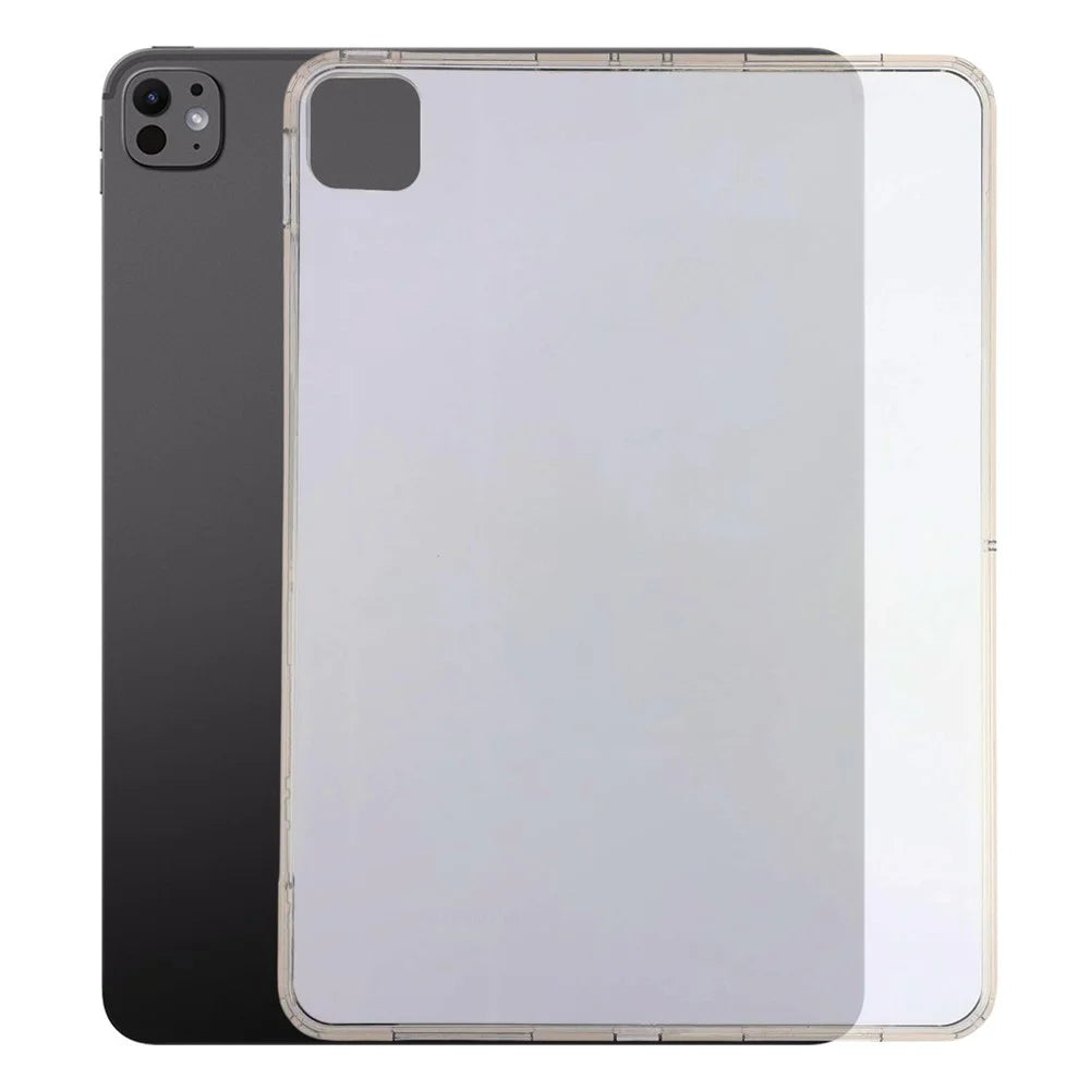 Tablet Case for iPad Pro 11 (2025)  /  (2024) Matte Transparent Back Panel TPU + PC Cover - Transparent - 1