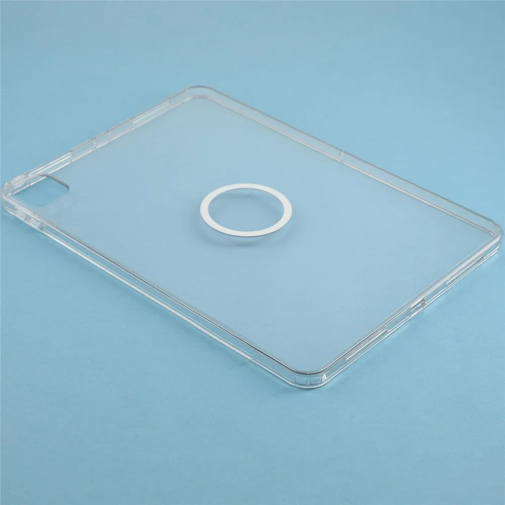 Tablet Case for iPad Pro 11 (2025)  /  (2024) Matte Transparent Magnetic Back Panel TPU + PC Cover - Transparent - 4