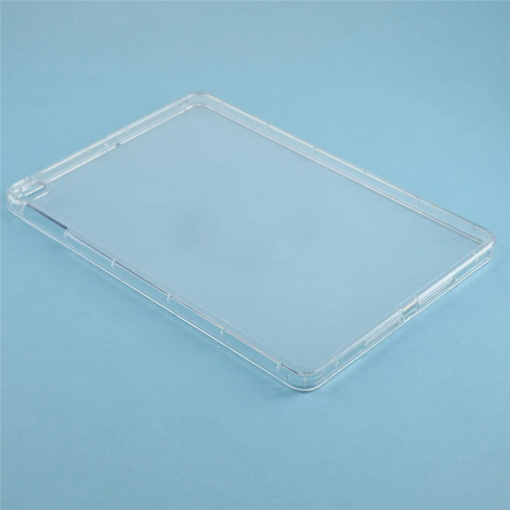 Tablet Case for iPad 10.2 (2021)  /  (2020)  /  (2019) Matte Transparent Back Panel TPU + PC Cover - Transparent - 4