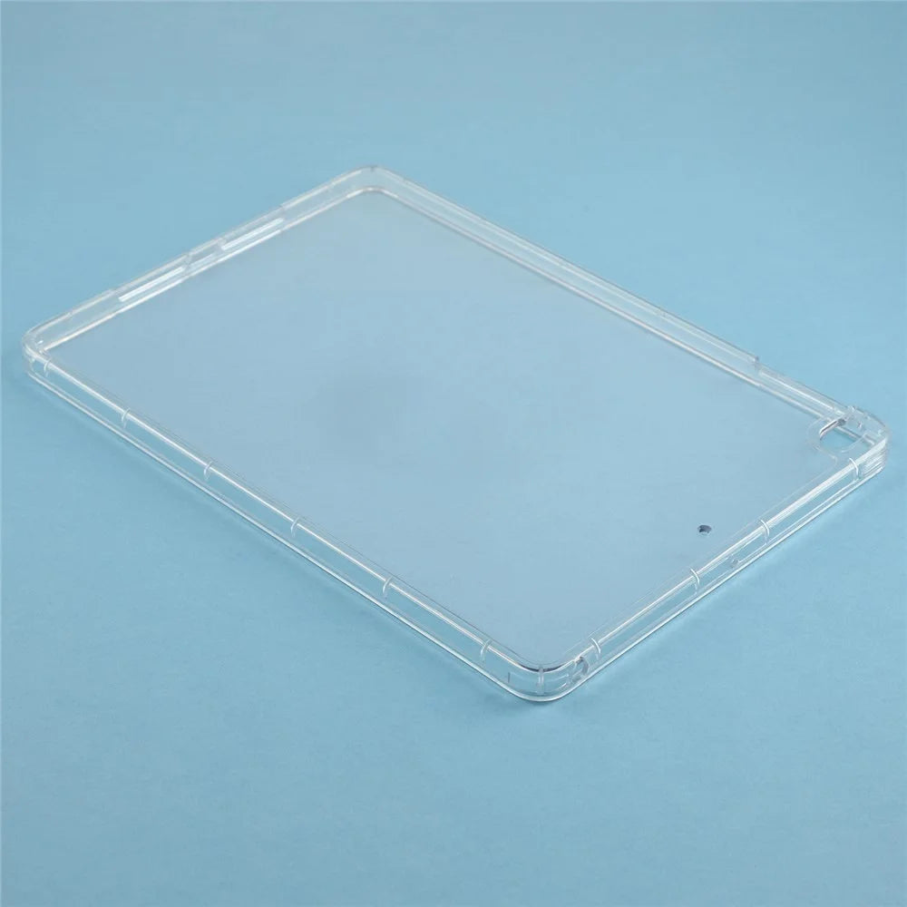 Tablet Case for iPad 10.2 (2021)  /  (2020)  /  (2019) Matte Transparent Back Panel TPU + PC Cover - Transparent - 5