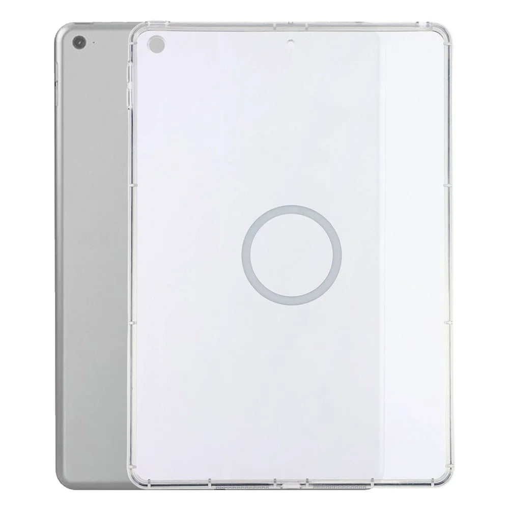 Tablet Case for iPad 9.7-inch (2018)  /  (2017)  / Pro 9.7 inch (2016)  /  Air 2 Matte Transparent Magnetic Back Panel TPU + PC Cover - Transparent - 1