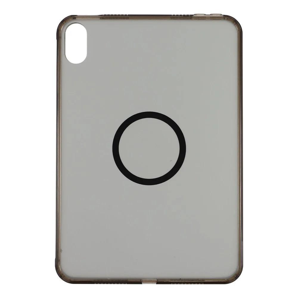 For iPad mini (2024) / (2021) Magnetic Case Skin-touch PC + TPU Anti-drop Cover - Transparent Black - 2