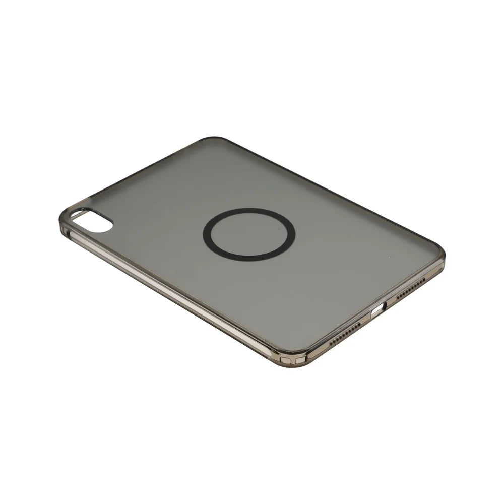 For iPad mini (2024) / (2021) Magnetic Case Skin-touch PC + TPU Anti-drop Cover - Transparent Black - 4