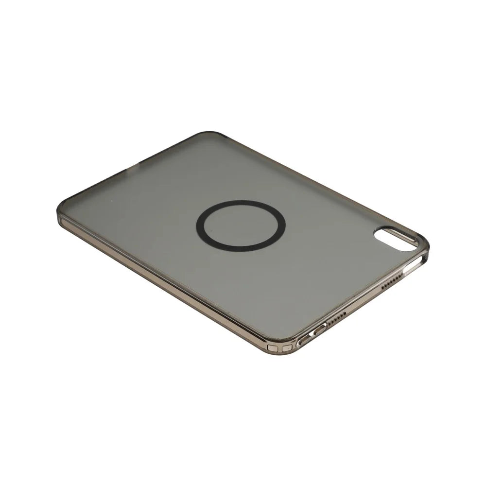 For iPad mini (2024) / (2021) Magnetic Case Skin-touch PC + TPU Anti-drop Cover - Transparent Black - 5