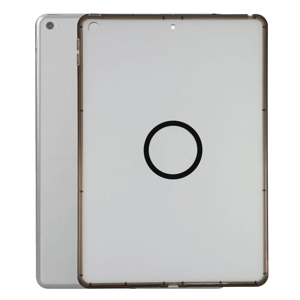Magnetic Case for iPad 9.7-inch (2018) / (2017) / iPad Pro 9.7 inch (2016) / iPad Air 2 Skin-touch PC + TPU Anti-drop Cover - Transparent Black - 1