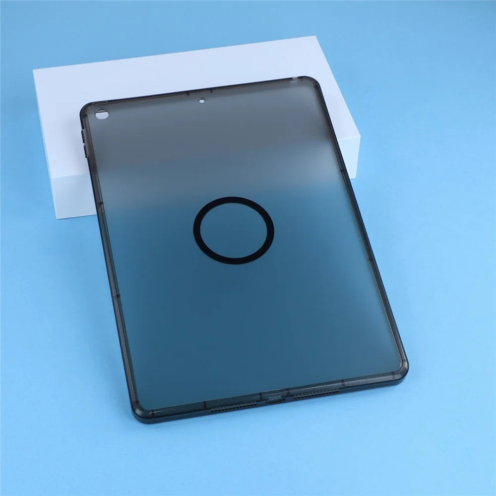 Magnetic Case for iPad 9.7-inch (2018) / (2017) / iPad Pro 9.7 inch (2016) / iPad Air 2 Skin-touch PC + TPU Anti-drop Cover - Transparent Black - 6