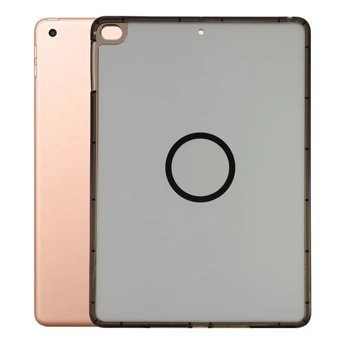 Magnetic Case for iPad 10.2 (2021) / (2020) / (2019) Skin-touch PC + TPU Anti-drop Cover - Transparent Black - 1