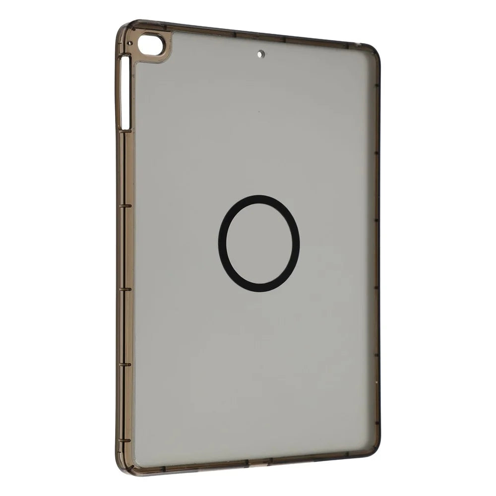 Magnetic Case for iPad 10.2 (2021) / (2020) / (2019) Skin-touch PC + TPU Anti-drop Cover - Transparent Black - 3