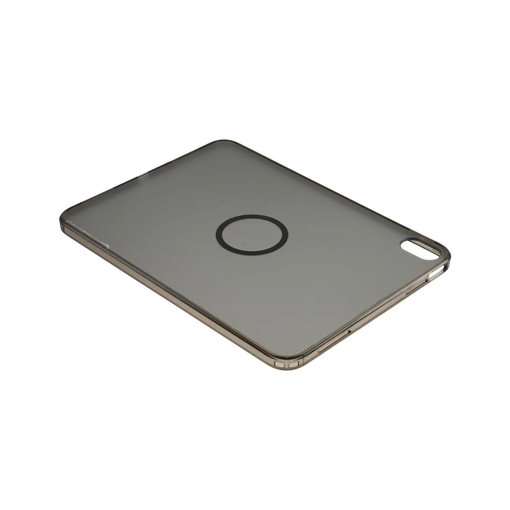 For iPad (2025) / iPad 10.9 (2022) Magnetic Case Skin-touch PC + TPU Anti-drop Cover - Transparent Black - 2