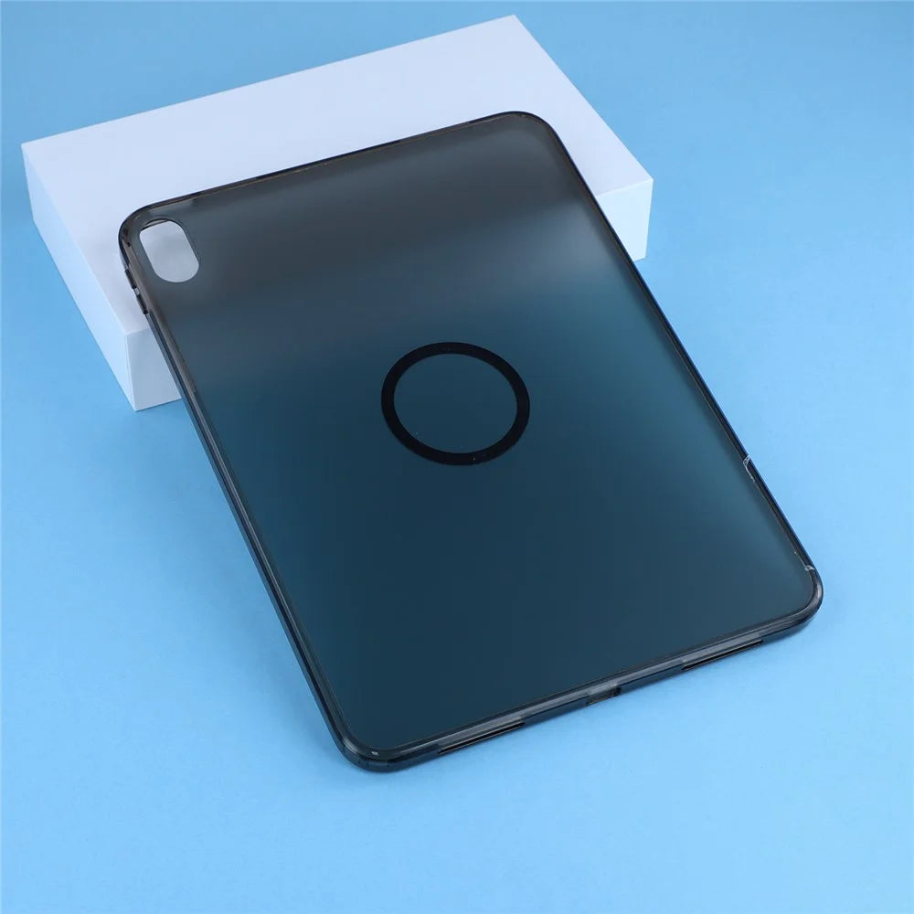 For iPad (2025) / iPad 10.9 (2022) Magnetic Case Skin-touch PC + TPU Anti-drop Cover - Transparent Black - 4