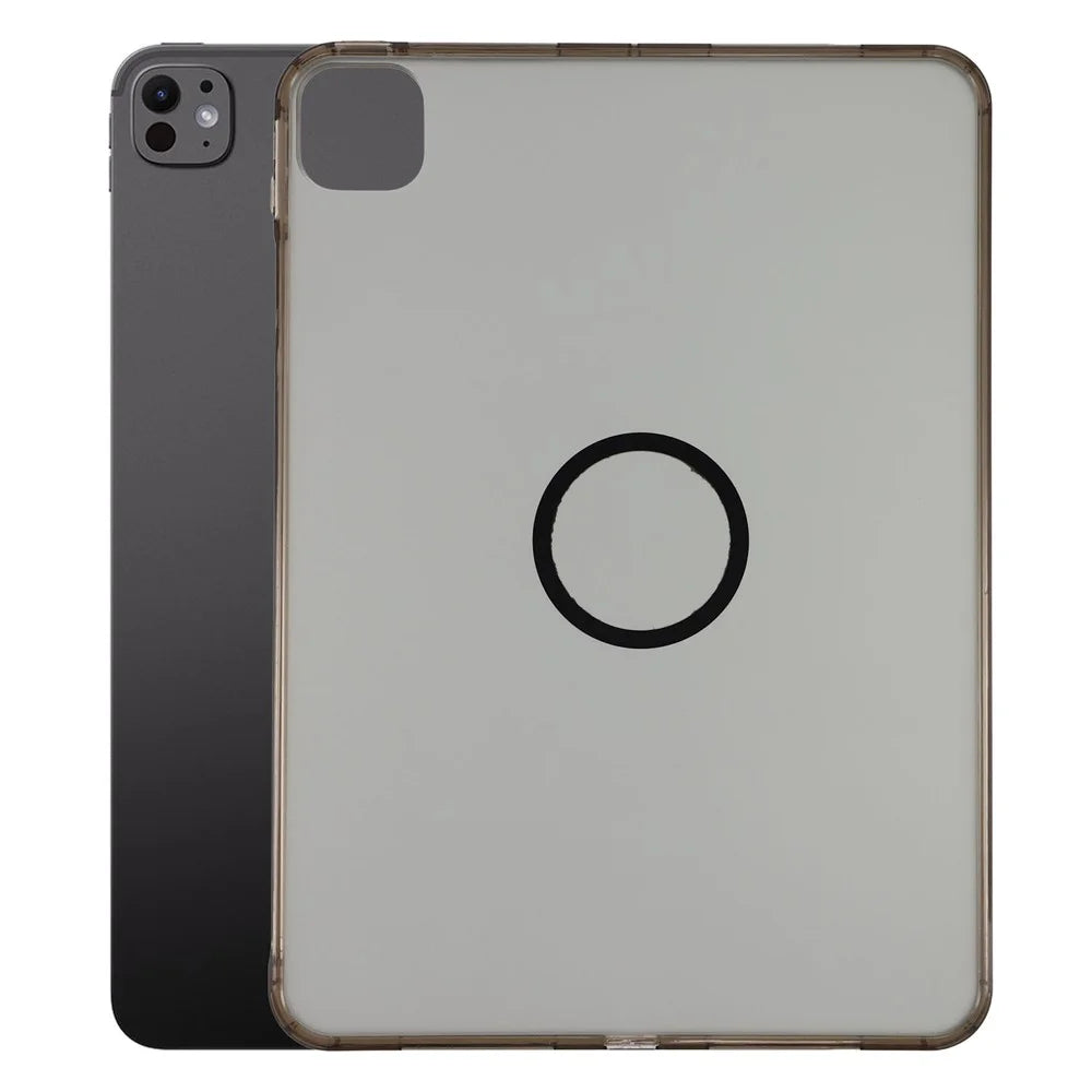 For iPad Pro 11 (2025) / (2024) Magnetic Case Skin-touch PC + TPU Anti-drop Cover - Transparent Black - 1