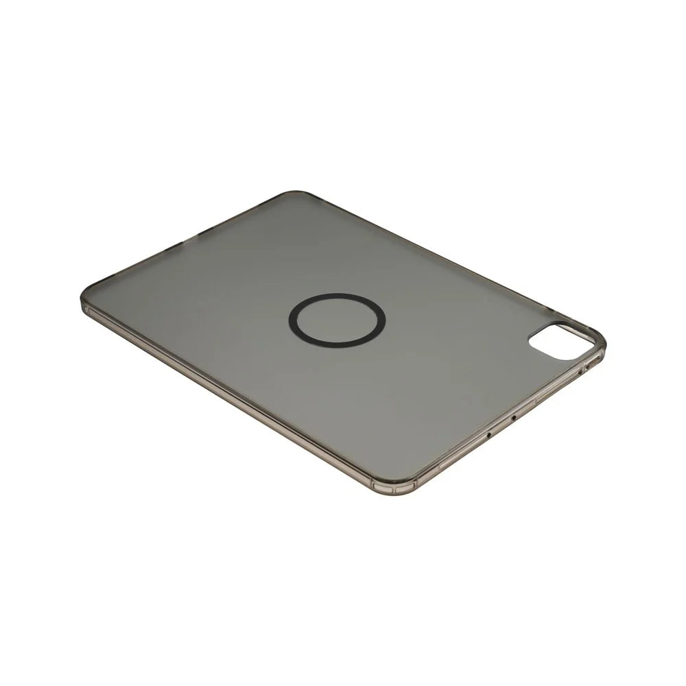 For iPad Pro 11 (2025) / (2024) Magnetic Case Skin-touch PC + TPU Anti-drop Cover - Transparent Black - 4