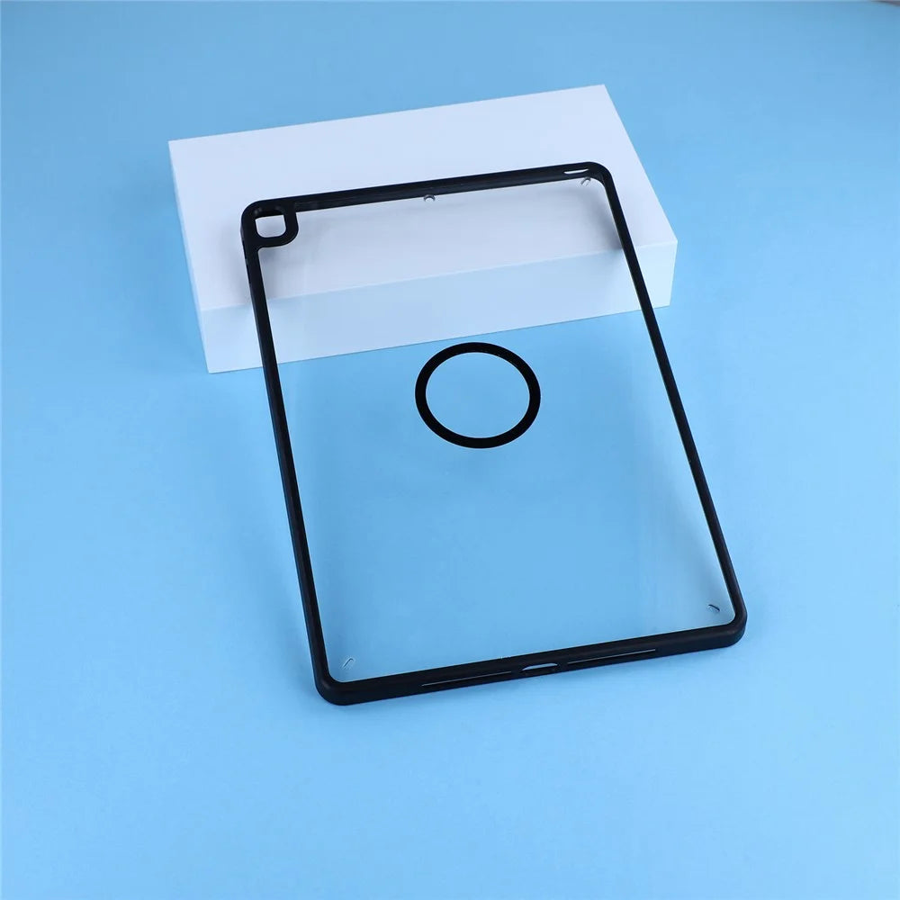 Magnetic Case for iPad 10.2 (2021)  /  (2020)  /  (2019) Solid Color Frame Matte Transparent Back Panel  TPU + PC Cover - Transparent - 6