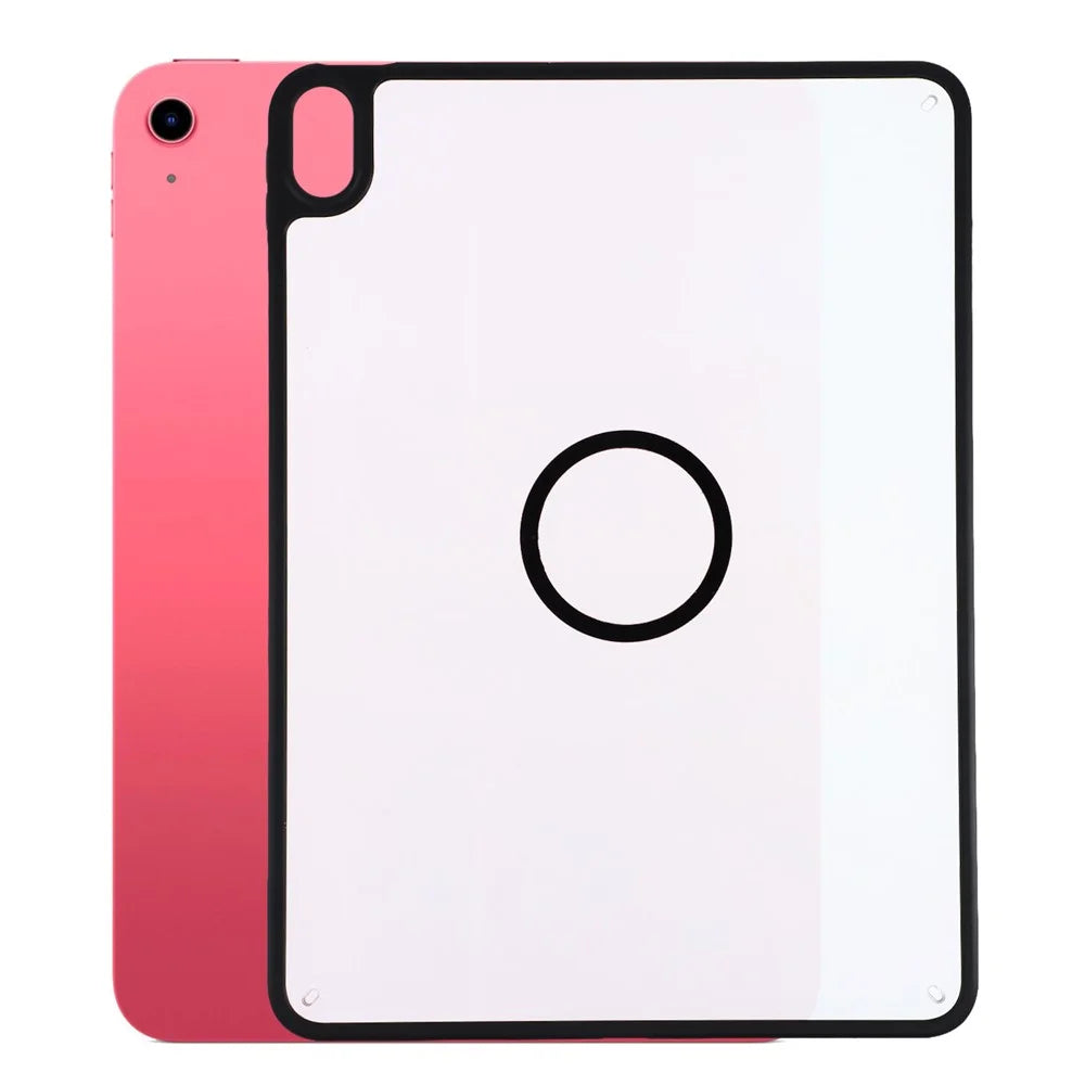Magnetic Case for iPad (2025)  /  10.9 (2022) Solid Color Frame Matte Transparent Back Panel TPU + PC Cover - Transparent - 1