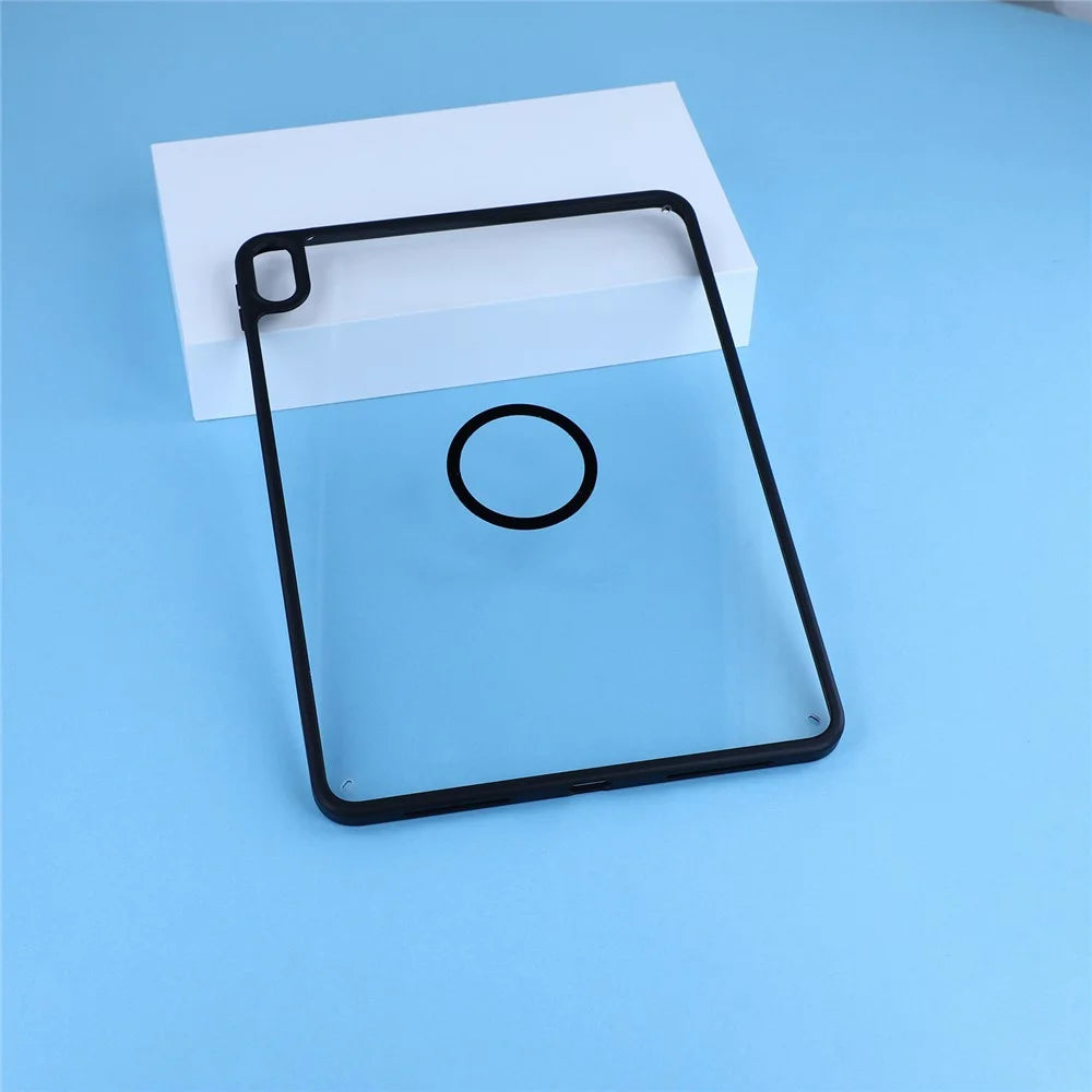Magnetic Case for iPad (2025)  /  10.9 (2022) Solid Color Frame Matte Transparent Back Panel TPU + PC Cover - Transparent - 6