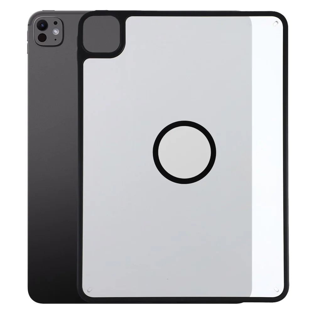 Magnetic Case for iPad Pro 11 (2025)  /  (2024) Solid Color Frame Matte Transparent Back Panel TPU + PC Cover - Transparent - 1