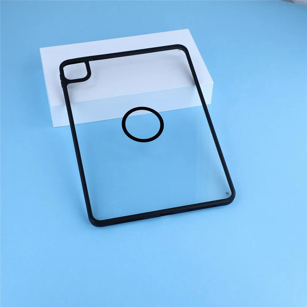 Magnetic Case for iPad Pro 11 (2025)  /  (2024) Solid Color Frame Matte Transparent Back Panel TPU + PC Cover - Transparent - 6