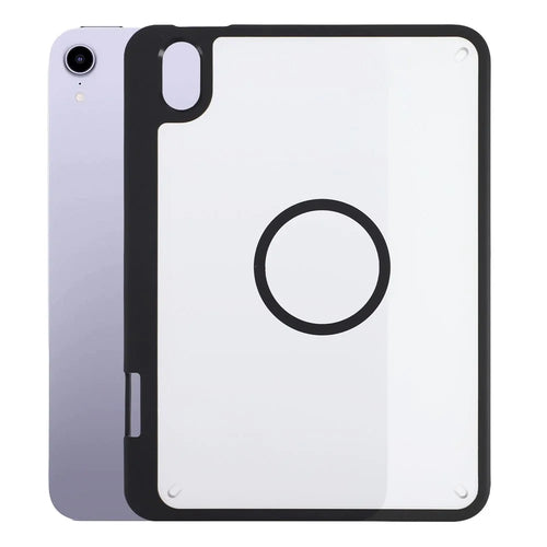 Tablet Case for iPad mini (2024)  /  (2021) Matte Magnetic Cover with Pencil Slot Shockproof TPU + PC Shell - Matte Black - 1