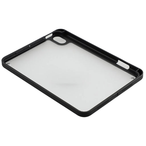 For iPad mini (2024) / (2021) Case Anti Drop Matte PC + TPU Protective Cover with Pencil Holder - Matte Black - 2