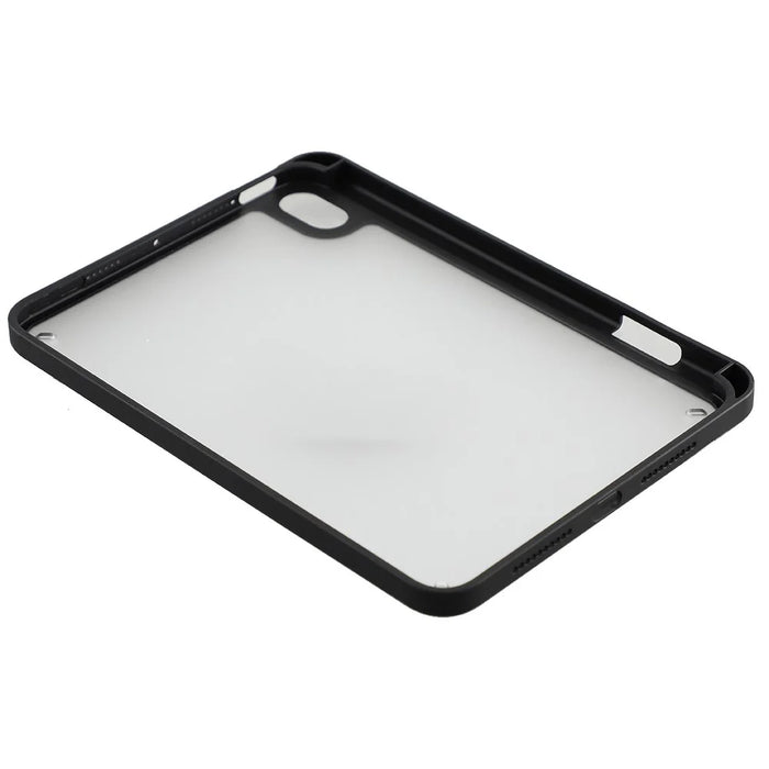 For iPad mini (2024) / (2021) Case Anti Drop Matte PC + TPU Protective Cover with Pencil Holder - Matte Black - 2