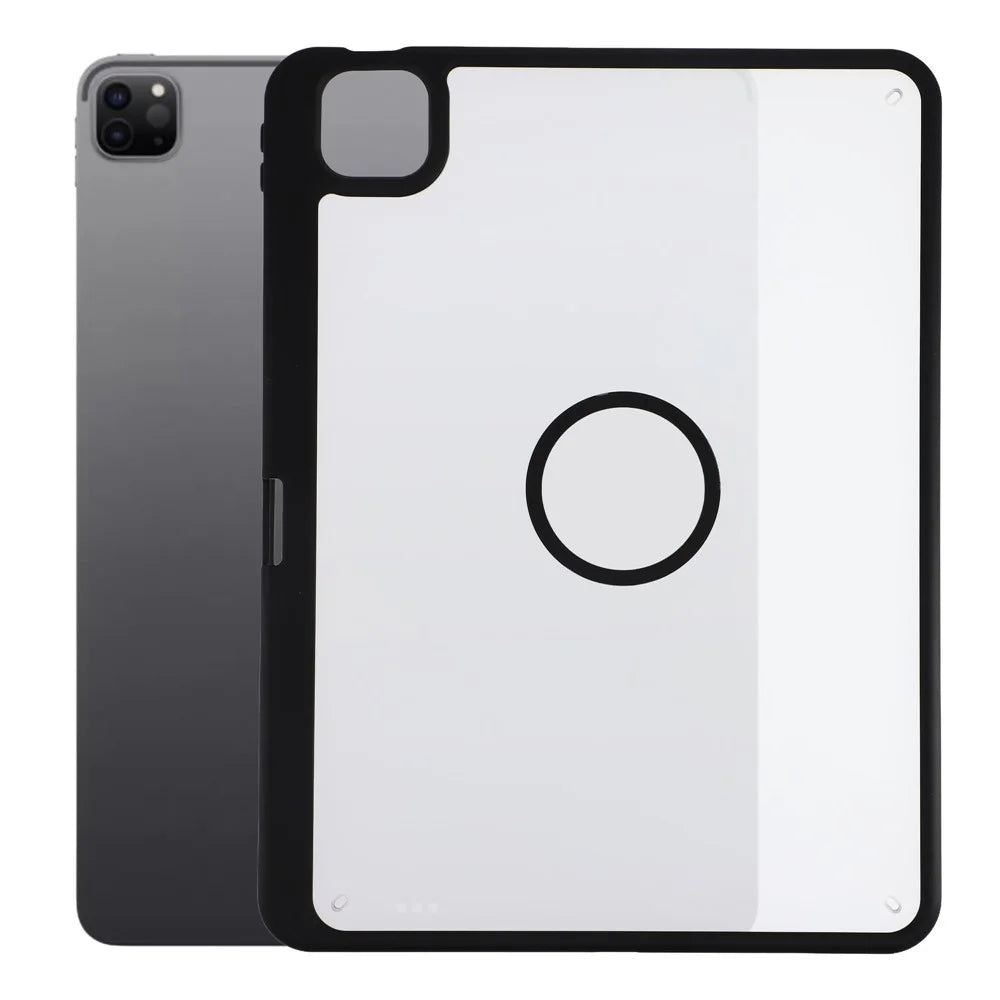 Tablet Case for iPad Pro 11 (2022) / (2021) / (2018) / (2010) Matte Magnetic Cover with Pencil Slot Shockproof TPU + PC Shell - Matte Black - 1