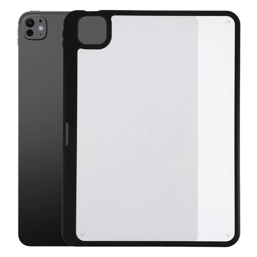 For iPad Pro 11 (2025) / (2024) Case Anti Drop Matte PC + TPU Protective Cover with Pencil Holder - Matte Black - 1