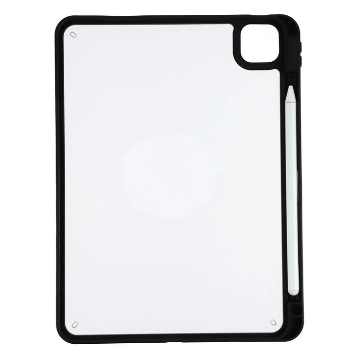 For iPad Pro 11 (2025) / (2024) Case Anti Drop Matte PC + TPU Protective Cover with Pencil Holder - Matte Black - 3