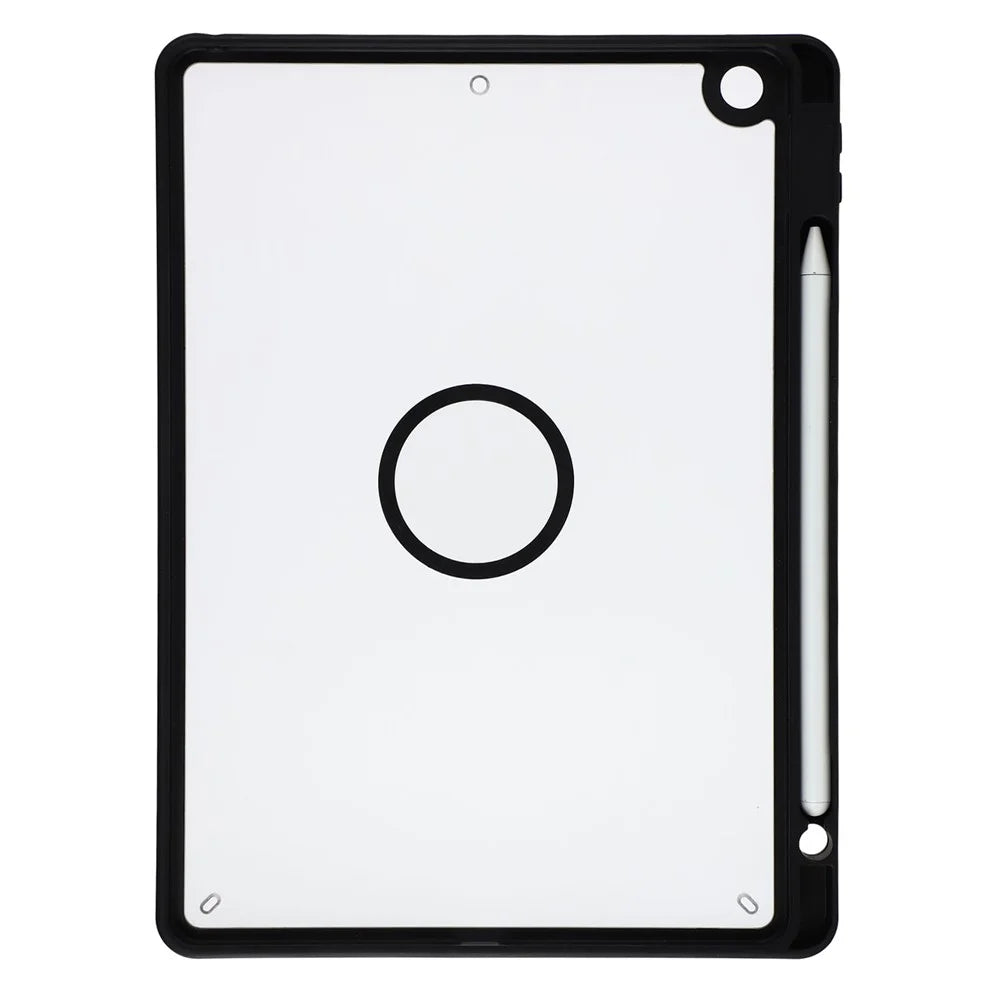 Tablet Case for iPad 10.2 (2021)  /  (2020)  /  (2019) Matte Magnetic Cover with Pencil Slot Shockproof TPU + PC Shell - Matte Black - 3
