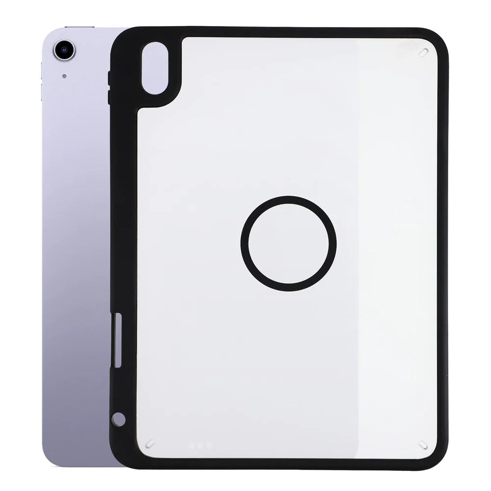 Tablet Case for iPad 10.9 (2025)  /  (2022) Matte Magnetic Cover with Pencil Slot Shockproof TPU + PC Shell - Matte Black - 1