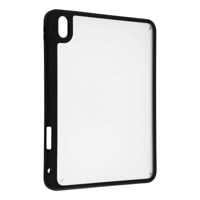 For iPad (2025) / iPad 10.9 (2022) Case Anti Drop Matte PC + TPU Protective Cover with Pencil Holder - Matte Black - 4