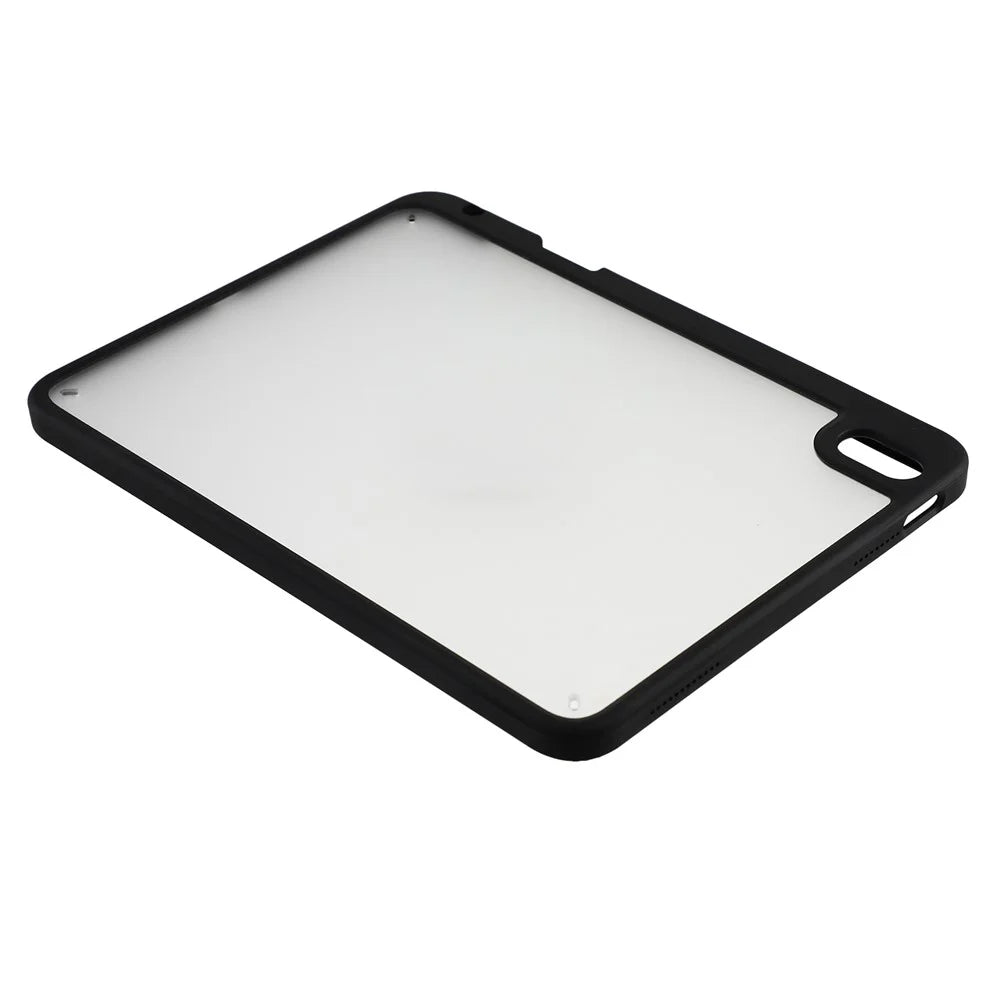 For iPad (2025) / iPad 10.9 (2022) Case Anti Drop Matte PC + TPU Protective Cover with Pencil Holder - Matte Black - 6