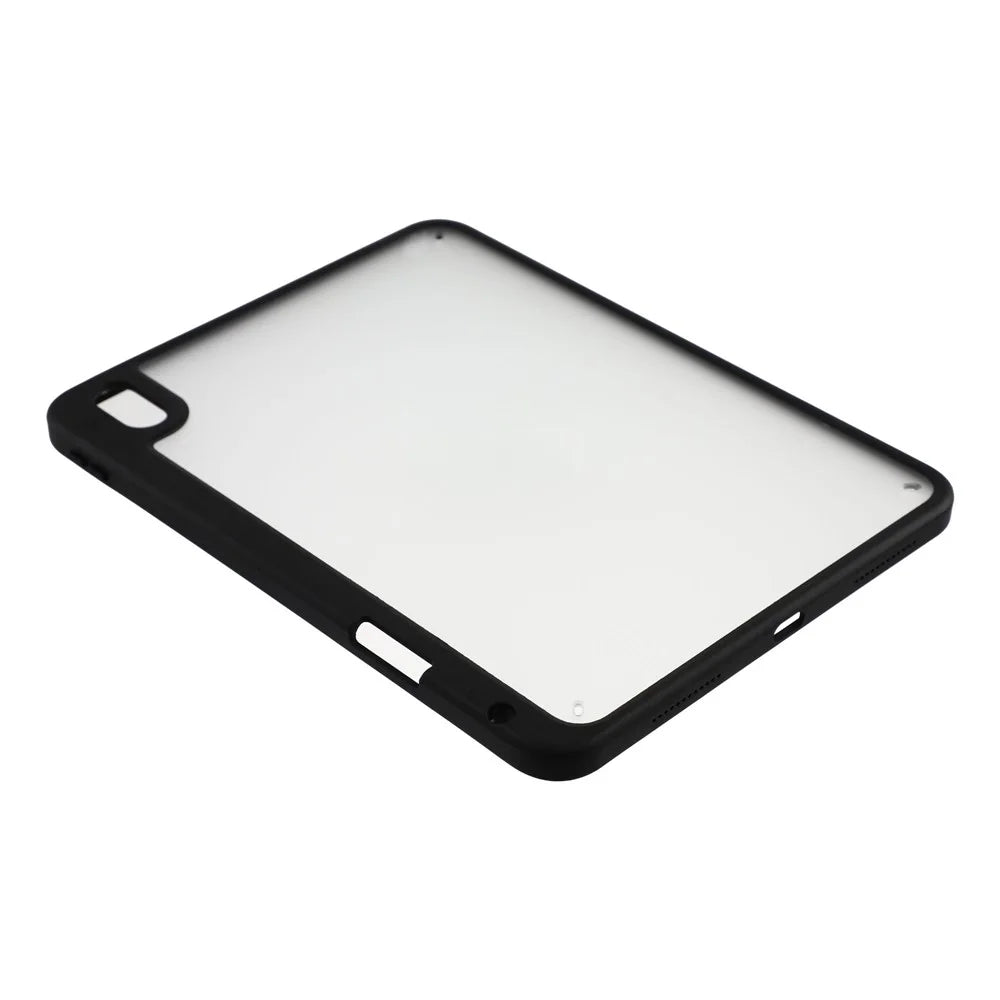 For iPad (2025) / iPad 10.9 (2022) Case Anti Drop Matte PC + TPU Protective Cover with Pencil Holder - Matte Black - 7