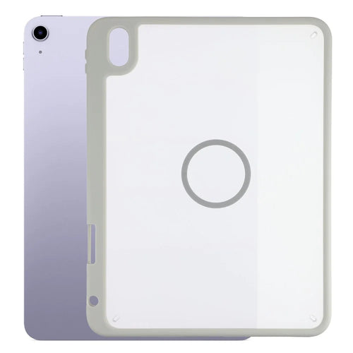 Tablet Case for iPad Air 11 (2026)  /  (2025)  /  (2024)  /  Air (2022)  /  Air (2020) Matte Cover with Pencil Slot Shockproof TPU + PC Shell - Matte Grey - 1