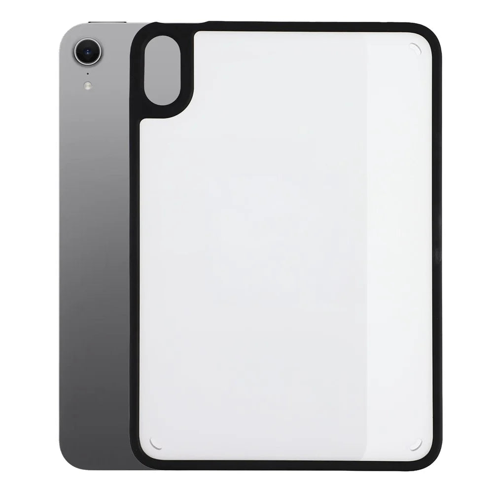 For iPad mini (2024) / (2021) Case Matte PC + TPU Drop Protection Back Cover - Matte Black - 1