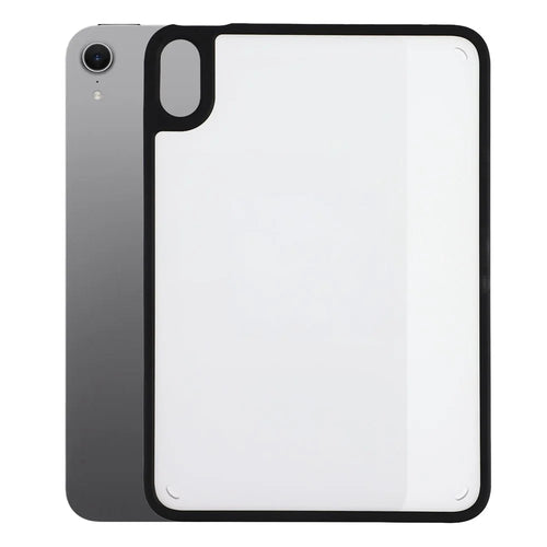 For iPad mini (2024) / (2021) Case Matte PC + TPU Drop Protection Back Cover - Matte Black - 1
