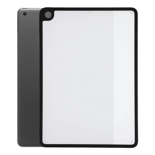 Case for iPad 10.2 (2021) / (2020) / (2019) Matte PC + TPU Drop Protection Back Cover - Matte Black - 1
