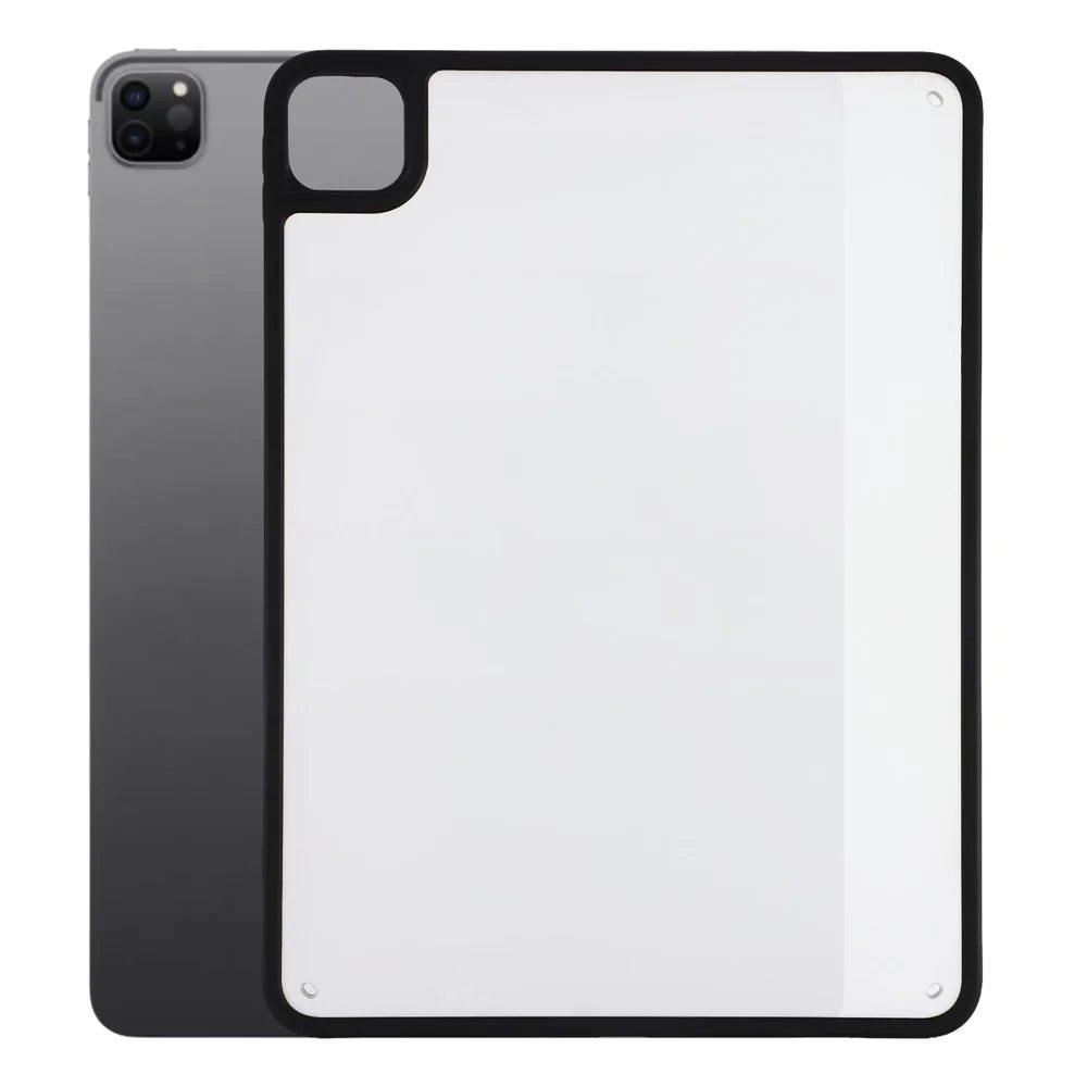 Case for iPad Pro 11 (2022) / (2021) / (2020) / (2018) Matte PC + TPU Drop Protection Back Cover - Matte Black - 1