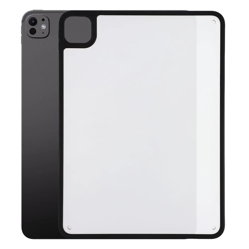 For iPad Pro 11 (2025) / (2024) Case Matte PC + TPU Drop Protection Back Cover - Matte Black - 1