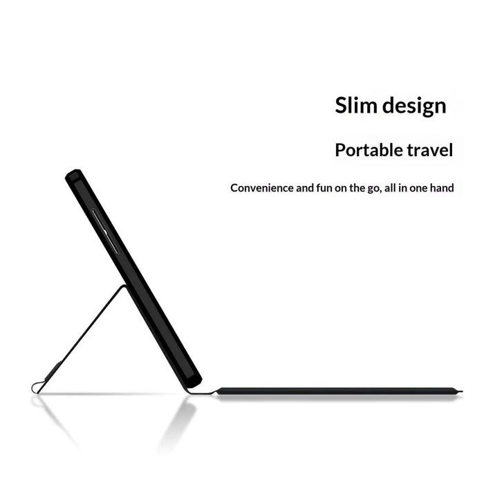 For Lenovo Legion Y700 (Gen 5) Leather Case + Touchpad Bluetooth-Compatible Keyboard with Backlit - Black - 6