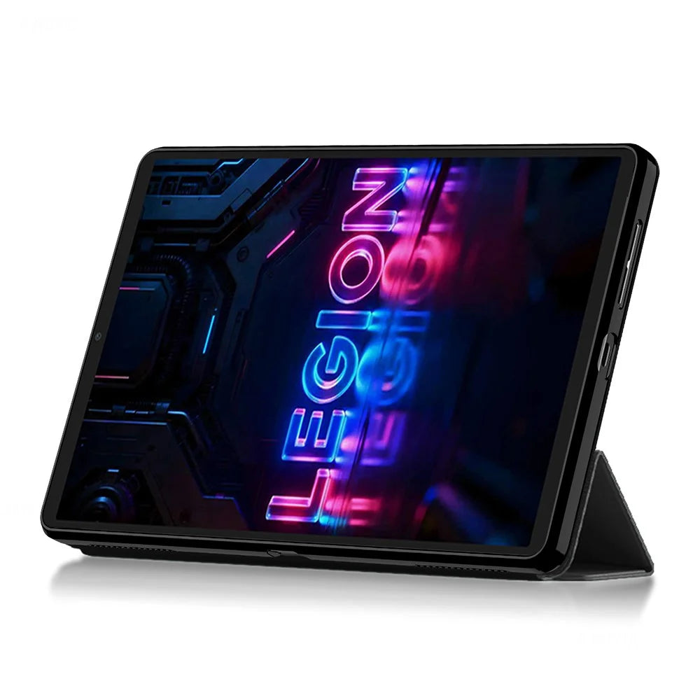 For Lenovo Legion Y700 (Gen 5) Case PU Leather TPU Back Trifold Stand Tablet Cover - Black - 2